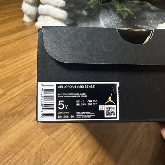 Air Jordan 1 Mid SE GS ‘Ugly Christmas Sweater’-5-Black-Air Jordan 1-Air Jordan - Picture 6 of 6